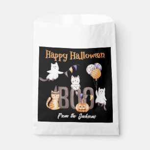 Sachets En Papier Halloween heureux et personnalisé   KITTENS & BOO
