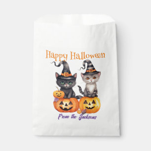Sachets En Papier Halloween heureux et personnalisé   KITTENS & CITR