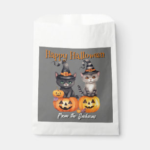 Sachets En Papier Halloween heureux et personnalisé   KITTENS & CITR