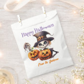 Sachets En Papier Halloween heureux et personnalisé | SKELETON & CIT (Coupé)