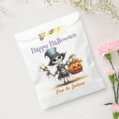 Sachets En Papier Halloween heureux et personnalisé | SKELETON & HAT (Scellé)