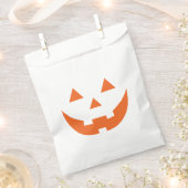 Sachets En Papier Halloween Jack-o'-lantern citrouille visage traite (Coupé)