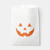 Sachets En Papier Halloween Jack-o'-lantern citrouille visage traite (Devant)