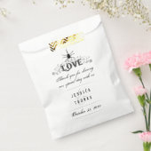 Sachets En Papier Halloween Noir Blanc Gothique AMOUR Noms Mariages (Scellé)