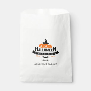 Sachets En Papier Halloween Nom personnalisé Bac ou Citrouille de tr