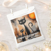 Sachets En Papier Halloween Petit Chat Gros Chat (Coupé)