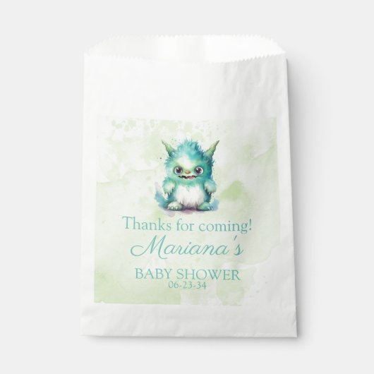 Sachets En Papier Halloween Petit Monster Boy Baby shower (Devant)