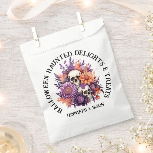 Sachets En Papier Halloween Plats et Traitements (Coupé)