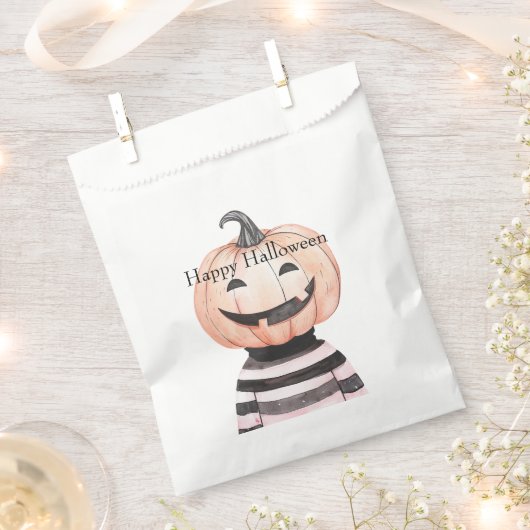 Sachets En Papier Halloween Pumpkin Head in T Shirt (Coupé)