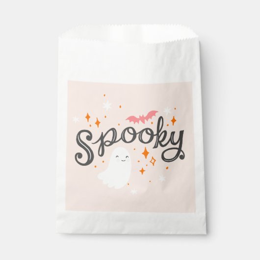 Sachets En Papier Halloween rose éffrayant (Devant)