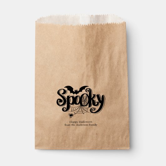 Sachets En Papier Halloween Spiderweb éffrayant (Devant)