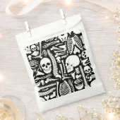 Sachets En Papier halloween squelette anatomique os motif (Coupé)