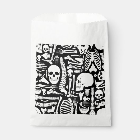 Sachets En Papier halloween squelette anatomique os motif (Devant)