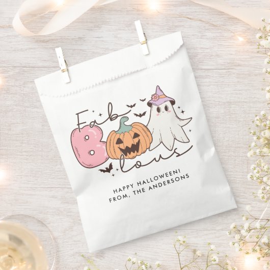 Sachets En Papier Halloween Super rétro-fab-boo-lous (Coupé)