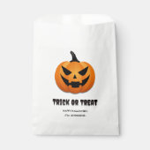 Sachets En Papier Halloween Trick or Treat – Citrouilles personnalis (Devant)