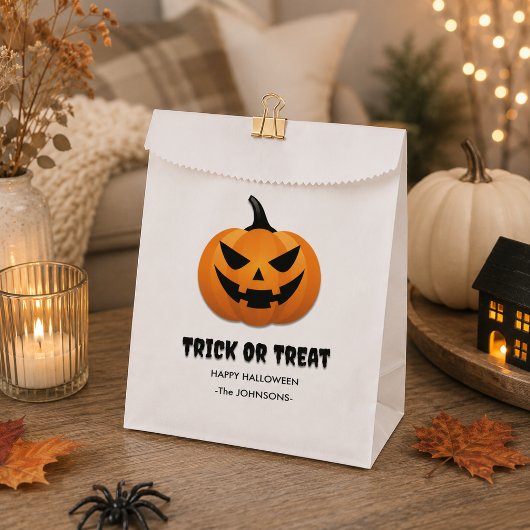 Sachets En Papier Halloween Trick or Treat – Citrouilles personnalis