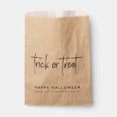 Sachets En Papier Halloween Trick ou Treat | Candy Design Moderne (Devant)