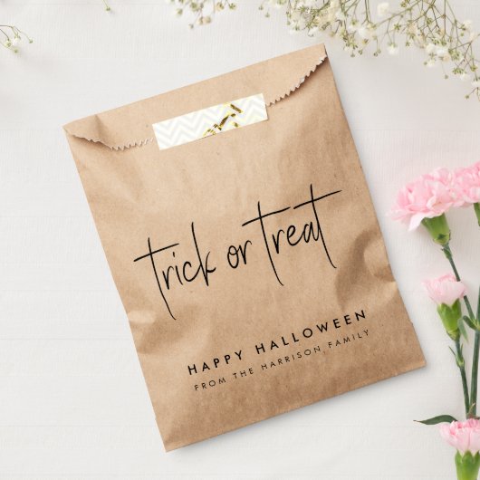 Sachets En Papier Halloween Trick ou Treat | Candy Design Moderne (Scellé)