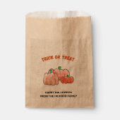 Sachets En Papier Halloween Trick ou Treat | Candy Design Moderne (Devant)