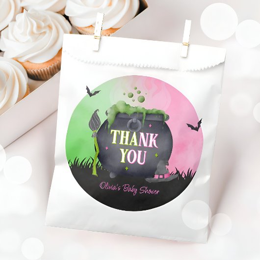 Sachets En Papier Halloween Witch Baby Shower Pink Favor Bags