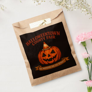 Sachets En Papier Halloweentown de la foire comtale vintage Citrouil
