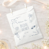 Sachets En Papier HandDrawn Beach Doodle Illustrations Bridal Shower (Coupé)