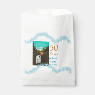 Sachets En Papier Happy 50th anniversary add couple name date weddin