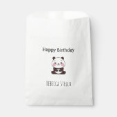 Sachets En Papier Happy birthday cute panda bear white (Devant)