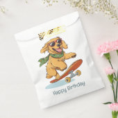 Sachets En Papier Happy Birthday Golden Retriever Dog Skateboarding (Scellé)