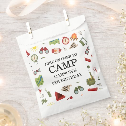 Sachets En Papier Happy Camper Adventure Birthday (Coupé)
