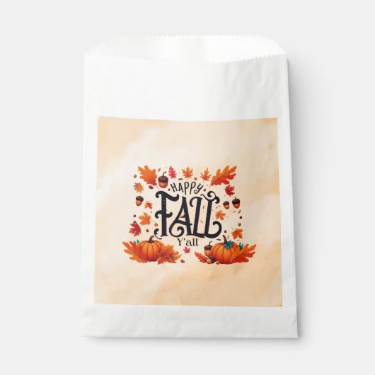 Sachets En Papier Happy Fall Y'all classique (Devant)