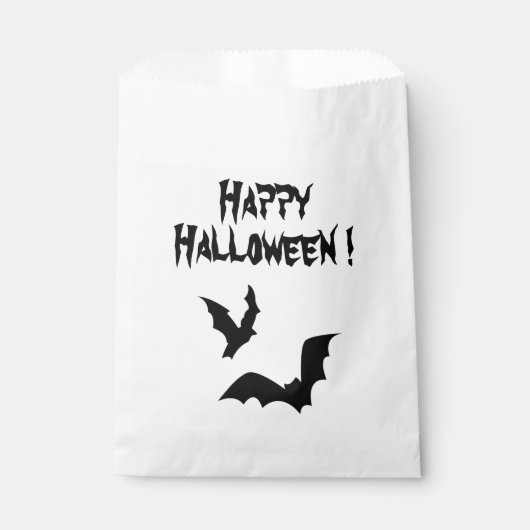 Sachets En Papier Happy Halloween Bats Favor Bag (Devant)