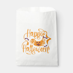 Sachets En Papier Happy Halloween chauves-souris Jack-o'-lantern