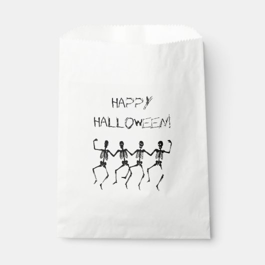 Sachets En Papier Happy Halloween Dancing Skeletons (Devant)