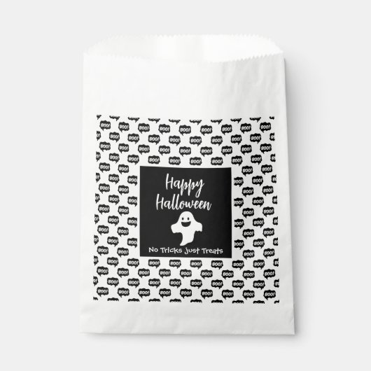 Sachets En Papier Happy Halloween fantôme boo pas de trucs juste des (Devant)