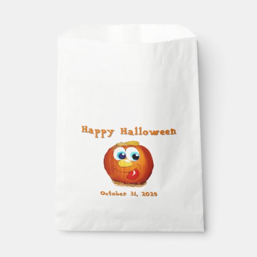 Sachets En Papier Happy Halloween goofy Jack-O-Lantern (Devant)