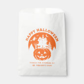 Sachets En Papier Happy Halloween Haunted House Orange (Devant)