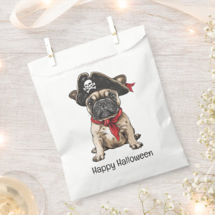 Sachets En Papier Happy Halloween Pirate French Bulldog