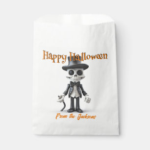Sachets En Papier Happy Halloween SKELETON en TOP HAT & BLACK SUIT