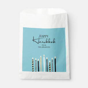 Sachets En Papier Happy Hanoukka chandelles Holiday Favor sac