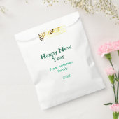 Sachets En Papier Happy new year green add family name year simple  (Scellé)