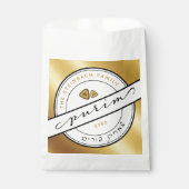 Sachets En Papier HAPPY PURIM Script PurimBags avec Or (Devant)