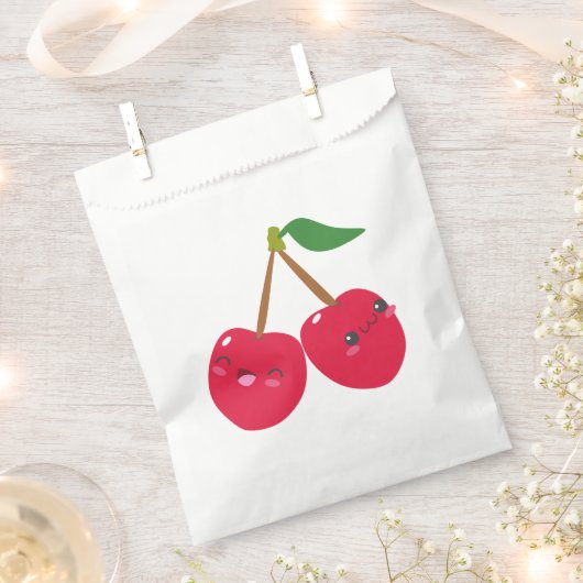 Sachets En Papier Happy Smiling Kawaii Cherry Fruit (Coupé)