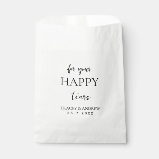 Sachets En Papier Happy Tears Mariage Tissus Paquets - Réflexion (Devant)