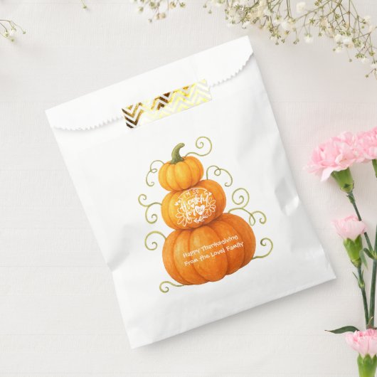 Sachets En Papier Happy Thanksgiving Thankful Pumpkins (Scellé)