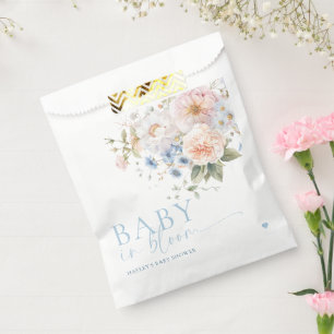 Sachets En Papier Hargrove Bleu Floral Bébé dans le Baby shower en f