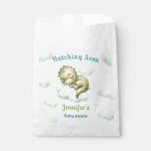 Sachets En Papier Hatching Bientôt Dinosaur Baby shower moderne garç (Devant)