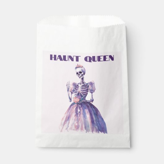 Sachets En Papier Haunt Queen | Halloween squelette Éffrayant Favori (Devant)
