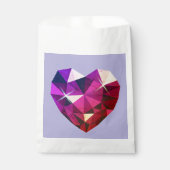 Sachets En Papier Heart Red and Purple Gemstone (Devant)