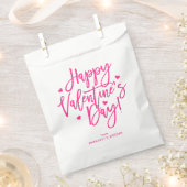 Sachets En Papier Heureuse Sainte-Valentin de script de calligraphie (Coupé)